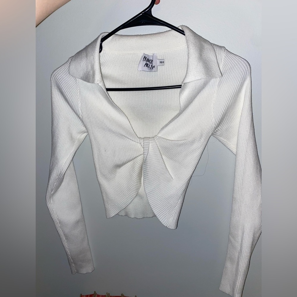 Princess Polly wrap front collared sweater